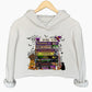 90s Halloween VHS Tape Stack Crop Hoodie