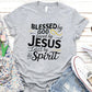 Blessed God Love By Jesus Led By The Spirit  Pattern Round-Neck T-Shirt
