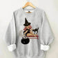 Halloween Little Witch Girl Cat Sweatshirt