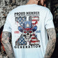 PROUD MEMBER OF THE FUCK YOUR FEELINGS USA Flag Skull Print Men's T-shirt