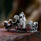 Coutureaura Gothic Crown Pattern Cross Abstract Ring