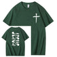 Jesus The Way The Truth The Life  Pattern Print Crew Neck T-Shirt