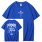 There Is Power In The Name Of Jesus Pattern Print T-Shirt
