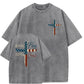 Stand For The Flag Kneel For The Cross 4th Of July Washed T-Shirt