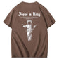 Jesus Is Being Pattern Crew Neck T-Shirt