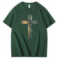 T-shirt med rund hals og gudmønster