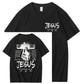 Jesus Forgive Pattern Print 100%Cotton T-Shirt