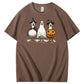 Halloween Boo Ghost Goose Pattern  Print 100%Cotton T-Shirt