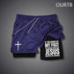 If You Bring Up My Past You Should Know That Jesus Dropped The Charges Cross Art Print Shorts Pants