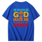 When God Made Me He Grinned  And Said This'll Be Fun Funny Pattern  Print 100%Cotton T-Shirt