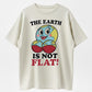 The Earth Is Not Flat Funny Earth Girl Boobs Graphic Pure Cotton T-Shirt