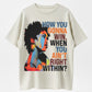 Color Splash Woman Portrait Art Street Style T-Shirt