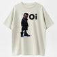 Oi Funny Bearded Man In Black Coat Sunglasses Sarcastic Graphic T-Shirt