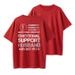 T - shirt with ‘EMOTIONAL SUPPORT HUSBAND’ Flag Motif – USA Vibe