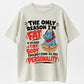 100% Cotton Funny Hippo Personality Graphic T-Shirt Plus Size