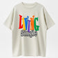 Living Single Graphic Cotton T-Shirt - Bright Colored Lettering