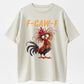 F-CAW-F Chicken Humor Shirt,Silly Farm Animal Graphic Tee