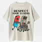100% Cotton "Respect Your Elders" T-Shirt – Retro Gaming Humor Tee
