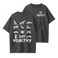 Eat Healthy Funny Adult Humor Shirt 100% Cotton