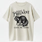 Feral & Pregnant Leave Me Alone Funny Pregnant Raccoon T-Shirt
