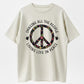 Urbntees Imagine All the People Living in Peace Hippie Floral Organic Cotton Unisex T-Shirt