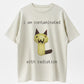 100% Cotton - I Am Contaminated With Radiation Meme Cat Graphic T-Shirt