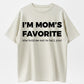 Cotton Funny Moms Favorite Son Daughter I'm Mom's Favorite T-Shirt Golf Gift for Men and Women Summer Wear