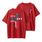 Patriotic Christian Faith T-Shirt – Stand for Flag Kneel for Cross Religious Shirt
