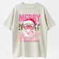 Merry Christmas Heart-Shaped Sunglasses Santa Sweatshirt