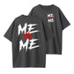 "Me Vs Me" Motivational Graphic Round Neck Tee