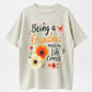Urbntees Being a Grandma Makes My Life Complete Floral Grandma Pure Cotton T-Shirt