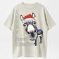 100% Cotton "Merry Kissmyass" Christmas Donkey T-Shirt