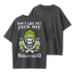 Urbntees Don't Like Me Fuck Off Problem Solved Green Beanie Skull Graphic Tee