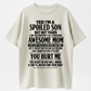 Spoiled Son Graphic Tee, Awesome Mom Funny Quote Shirt, Mother Son Gift Black Cotton Blend T-Shirt