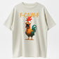 Funny Chicken F Caw F Graphic Tee: Rooster Meme Shirt