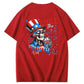 Chill The Fourth Out  Skull Pattern  Print 100%Cotton T-Shirt