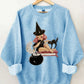 Halloween Little Witch Girl Cat Sweatshirt