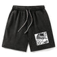 Creepy Cat Anime Horror Anteater Washed Shorts