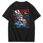 Chill The Fourth Out  Skull Pattern  Print 100%Cotton T-Shirt