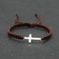 Simple Stainless Steel Cross Braided Bracelet