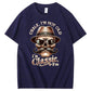 I' m Classic Skull Pattern Print 100%Cotton T-Shirt