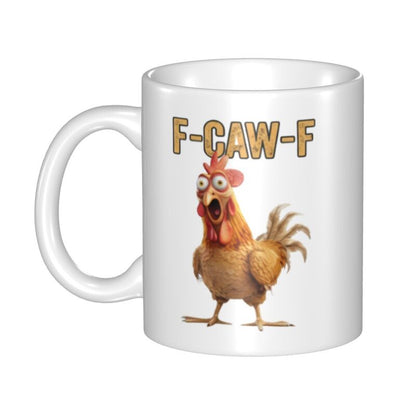 F-CAW-F Funny Cartoon Coffee Mug – Office Humor Cup