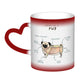 Anatomy Of A Pug Funny Dog Diagram Heat-Activated Color Changing Mug