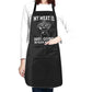 100% Polyester Waterproof Oxford Apron – "My Meat Is 100% Going in Your Mouth" Grilling Apron