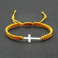 Simple Stainless Steel Cross Braided Bracelet