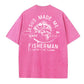 Jesus Made Me A Fisherman Pattern Washing And Aging Process Crew Neck T-Shirt