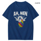 Ah Men Rainbow Jessus Faith Funny Art Pattern Print T-Shirt