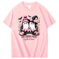 In October We Wear Pink Say Boo To Cancer Pattern100% Cotton T-Shirt