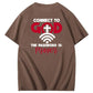 Connect To God The Password is Pattern  Print 100%Cotton T-Shirt