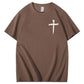Jesus The Way The Truth The Life  Pattern Print Crew Neck T-Shirt